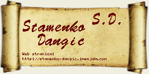 Stamenko Dangić vizit kartica